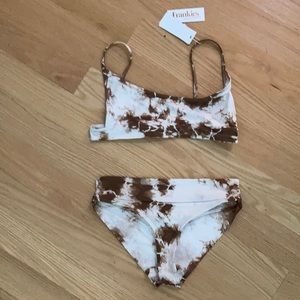 Frankies Bikinis Brown Tie Due Bikini Set